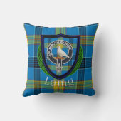 Laing Schotse Clan Tartan & Crest Kussen (Achterkant)