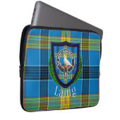 Laing Schotse Clan Tartan & Crest Laptop Sleeve (Voorkant Rechts)