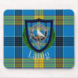 Laing Schotse Clan Tartan & Crest Muismat
