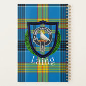 Laing Schotse Clan Tartan & Crest Planner (Achterkant)