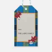 Laing Schotse Clan Tartan & Wapen Cadeaulabel (Achterkant)