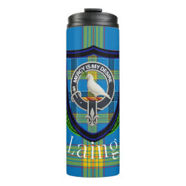 Laing Schotse Clan Tartan & Wapen Thermosbeker