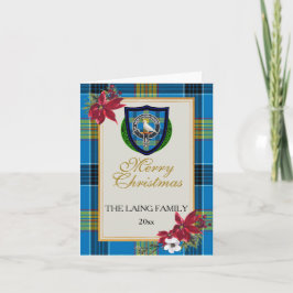 Laing Scottish Clan Tartan & Crest Kaart