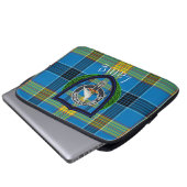 Laing Scottish Clan Tartan & Crest Laptop Sleeve (Voorkant onderkant)