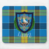 Laing Scottish Clan Tartan & Crest Muismat (Voorkant)