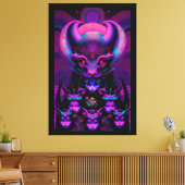 Lair of the New Bat Girls Gothic Halloween Canvas Afdruk (Insitu (Woonkamer))