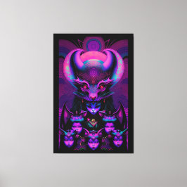 Lair of the New Bat Girls Gothic Halloween Canvas Afdruk