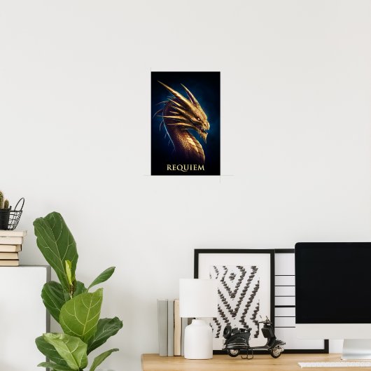 "Laira" Gold Dragon van Requiem Poster (Thuiskantoor)
