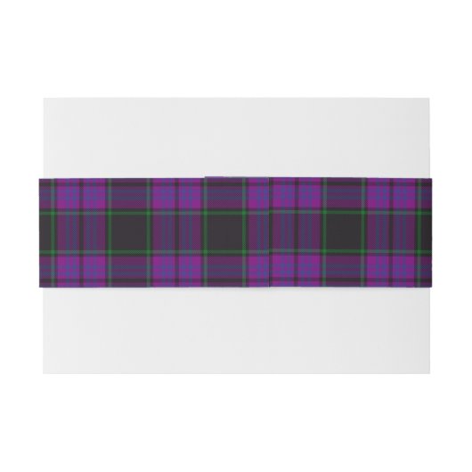 Laird Schotse Tartan Belly Band Uitnodigingen Wikkel (Achterkant Voorbeeld)