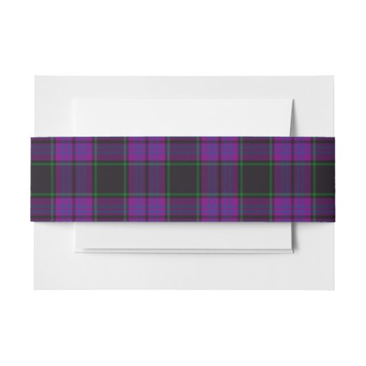 Laird Schotse Tartan Belly Band Uitnodigingen Wikkel (Voorkant Voorbeeld)