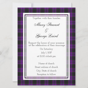 Laird Scottish Wedding Invitation Kaart