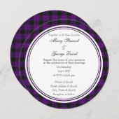 Laird Scottish Wedding Round Uitnodiging (Voorkant / Achterkant)