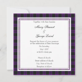 Laird Scottish Wedding Square Invitation Kaart