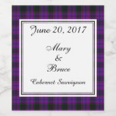 Laird Scottish Wedding Wine Label Wijn Etiket (Enkel label)