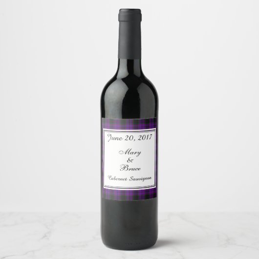 Laird Scottish Wedding Wine Label Wijn Etiket (Voorkant)