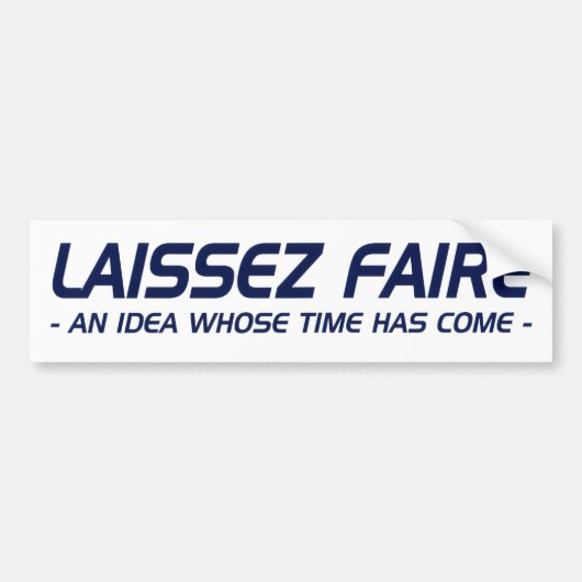 Laissez Faire Bumpersticker - White (Voorkant)