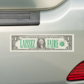 Laissez-faire Dollarbiljstickers Bumpersticker (Op auto)