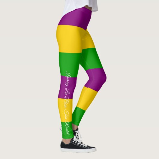 Laissez La Bon Ton Roulet Mardi Gras Leggings (Rechts)