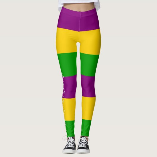 Laissez La Bon Ton Roulet Mardi Gras Leggings (Voorkant)