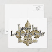 Laissez le bon temps rouler briefkaart (Voorkant / Achterkant)