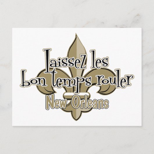 Laissez le bon temps rouler briefkaart (Voorkant)