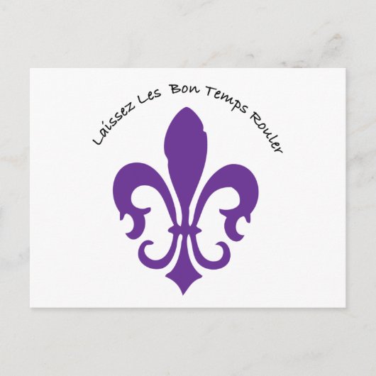 Laissez les bon temps rouler briefkaart (Voorkant)
