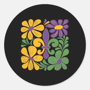 Laissez Les Bon Temps Rouler Funny Boho Coquette M Ronde Sticker