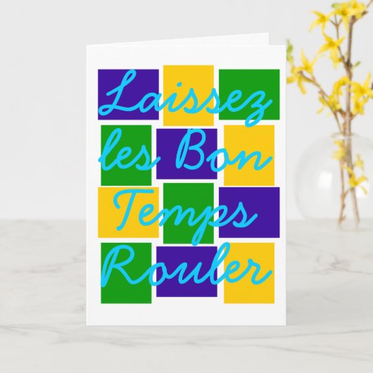 Laissez les Bon Temps Rouler Kaart (Gele Bloem)