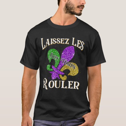 Laissez Les Bon Temps Rouler Mardi Gras 2022 Fleur T-shirt (Voorkant)