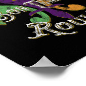 Laissez Les Bon Temps Rouler Mardi Gras 2025 Fleur Poster (Hoek)