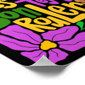 Laissez Les Bon Temps Rouler Mardi Gras Beads Boho Poster (Hoek)