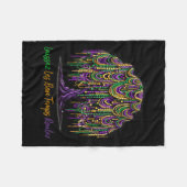 Laissez Les Bon Temps Rouler Mardi Gras Boomkralen Fleece Deken (Voorkant (Horizontaal))