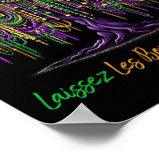 Laissez Les Bon Temps Rouler Mardi Gras Boomkralen Poster (Hoek)