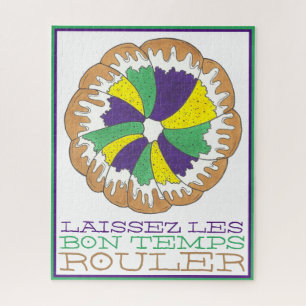 Laissez Les Bon Temps Rouler Mardi Gras King Cake Legpuzzel