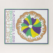 Laissez Les Bon Temps Rouler Mardi Gras King Cake Legpuzzel (Horizontaal)