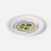 Laissez Les Bon Temps Rouler Mardi Gras King Cake Papieren Bordje (Gekanteld)