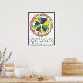 Laissez Les Bon Temps Rouler Mardi Gras King Cake Poster (Keuken)