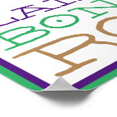 Laissez Les Bon Temps Rouler Mardi Gras King Cake Poster (Hoek)