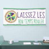 Laissez Les Bon Temps Rouler Mardi Gras King Cake Spandoek (Beurs)