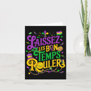 Laissez Les Bon Temps Rouler Mardi Gras Kralen Fle Kaart