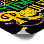 Laissez Les Bon Temps Rouler Mardi Gras Kralen Fle Poster (Hoek)