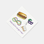 Laissez Les Bon Temps Rouler Mardi Gras NOLA Servetten (Hoek)