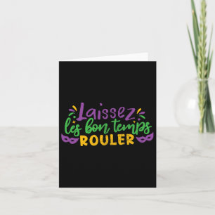Laissez Les Bon Temps Rouler Mardi Gras Party Kost Kaart
