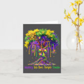 Laissez Les Bon Temps Rouler Mardi Gras Tree 2026  Kaart (Gele Bloem)