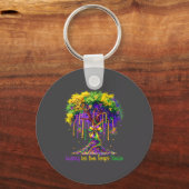 Laissez Les Bon Temps Rouler Mardi Gras Tree 2026  Sleutelhanger (Voorkant)
