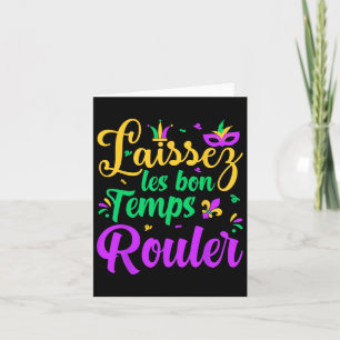 Laissez Les Bon Temps Rouler Matching Mardi Gras P Kaart