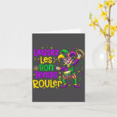 Laissez Les Bon Temps Rouler Matching Mardi Gras P Kaart (Gele Bloem)
