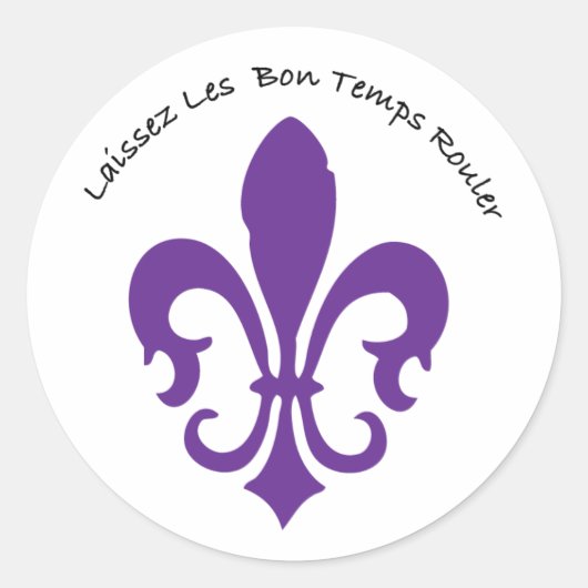Laissez les bon temps rouler ronde sticker (Voorkant)