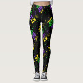 Laissez les bon temps rouler Typography Mardi Gras Leggings (Voorkant)