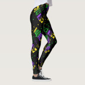 Laissez les bon temps rouler Typography Mardi Gras Leggings (Rechts)